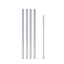 Load image into Gallery viewer, UPORS Reusable Drinking Straw 304 Stainless Steel Straws Straight Bent Metal Straw with Cleaner Brush Pouch Wholesale